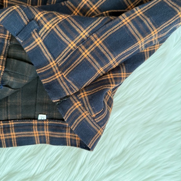 SHEIN Moosta Plaid Pleated Flap Pocket Mini Skirt Medium - Picture 5 of 7